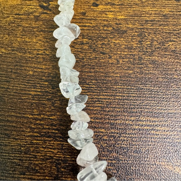 Rose Quartz Chip Necklace 18 Inch - Picture 8 of 11